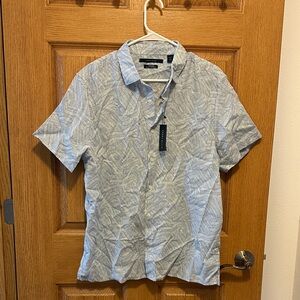 Perry Ellis Light Blue Linen Shirt